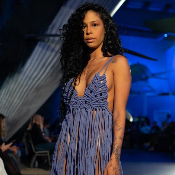 Handmade Macramé Rope Dress GoodVibeGoda Original Design - Picture 2 of 10